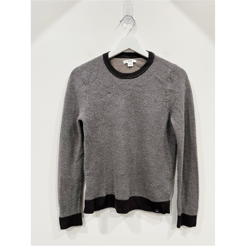 Brax Feel Good Mens Style Rick Virgin Wool Crewneck Sweater Gray XS 25-9274/52